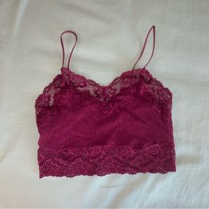 lace trim tank top